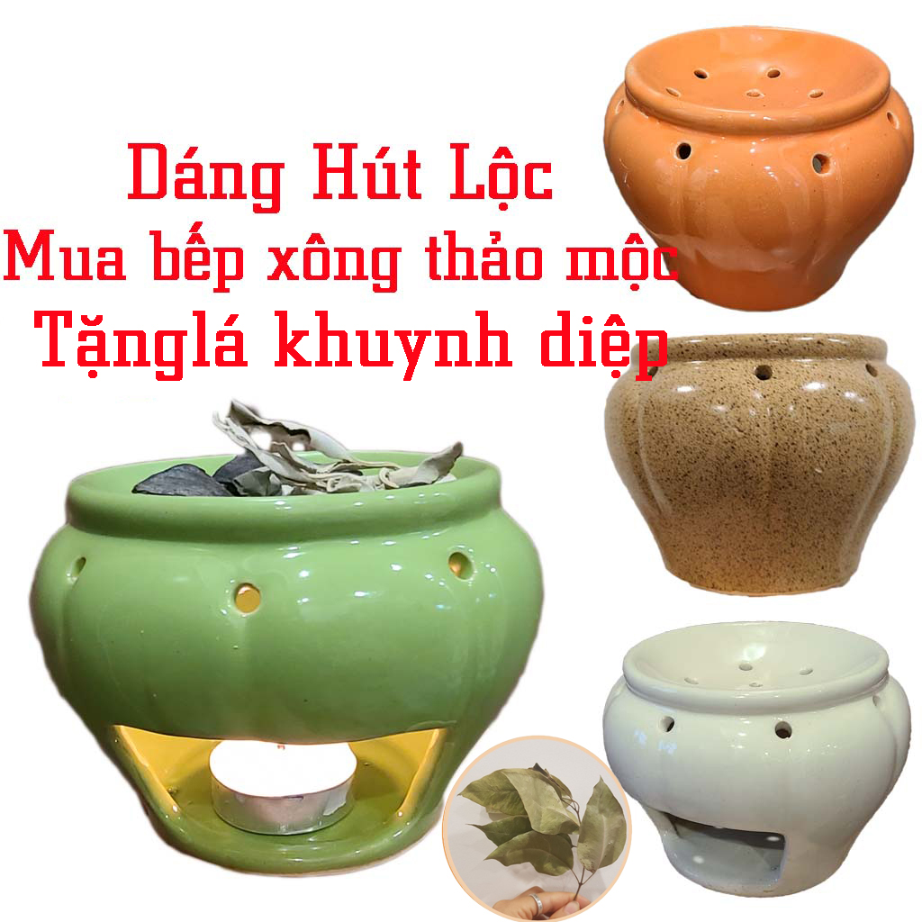 Bếp xông đốt bồ kết tặng 50gr lá khuynh diệp (KD)