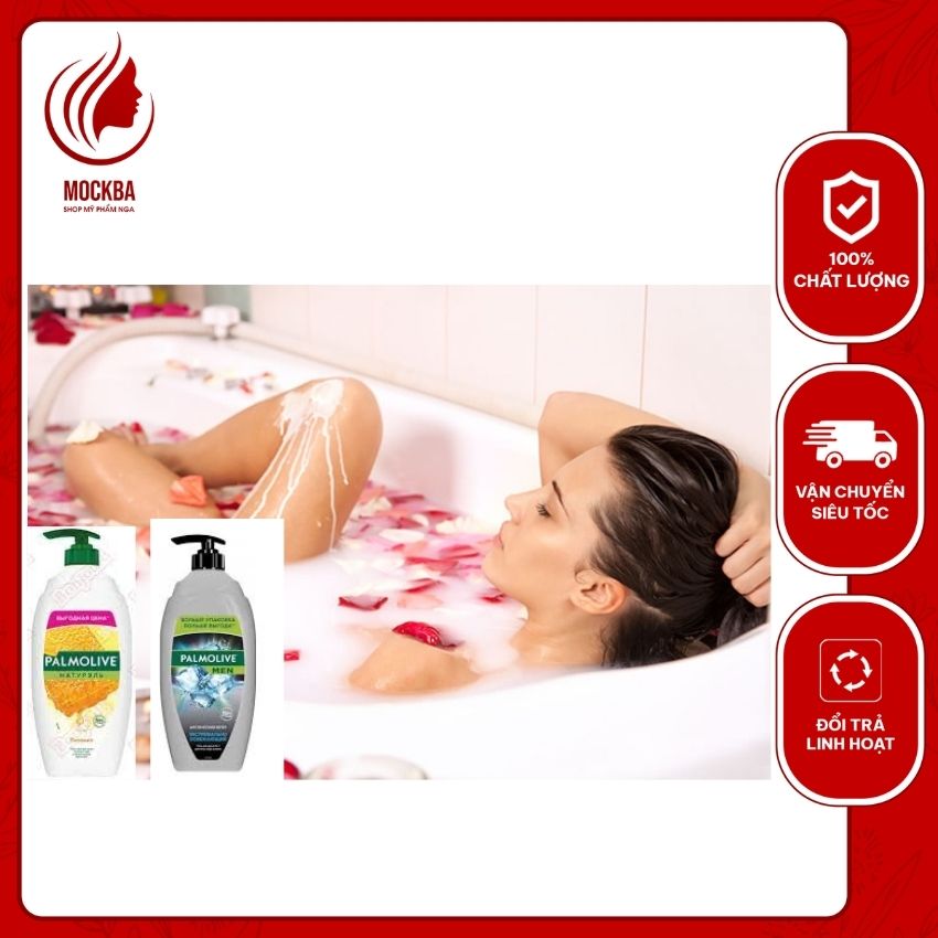 Sữa tắm mật ong dưỡng ẩm Palmolive của Nga 750ml cho nam và nữ