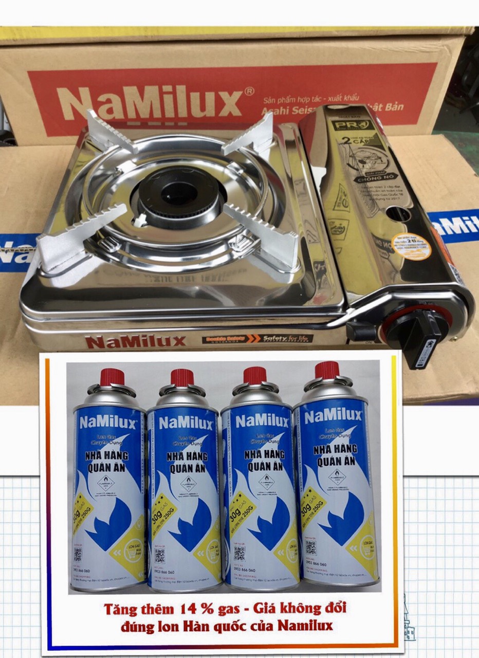 Combo bếp ga mini chống nổ namilux na 2021as - hàng chính hãng 100%