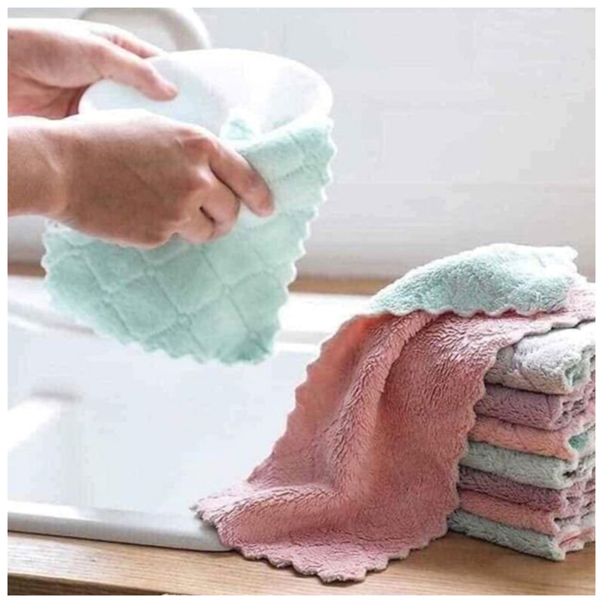 Khăn lau đa năng 2 mặt siêu thấm hút