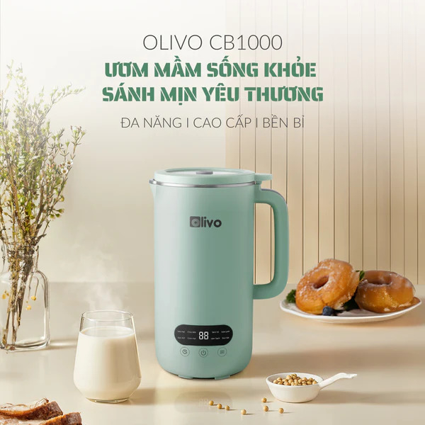 Máy Xay Nấu Đa Năng OLIVO CB1000 - Thương Hiệu Mỹ Máy Làm Sữa Hạt, Xay Sữa