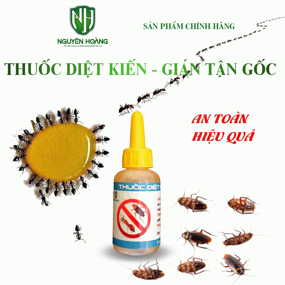 Combo 10 lọ thuốc diệt kiến gián với hoạt chất sinh học diệt tận gốc kiến hôi, kiến đen, kiến lửa, kiến ba khoang, gián