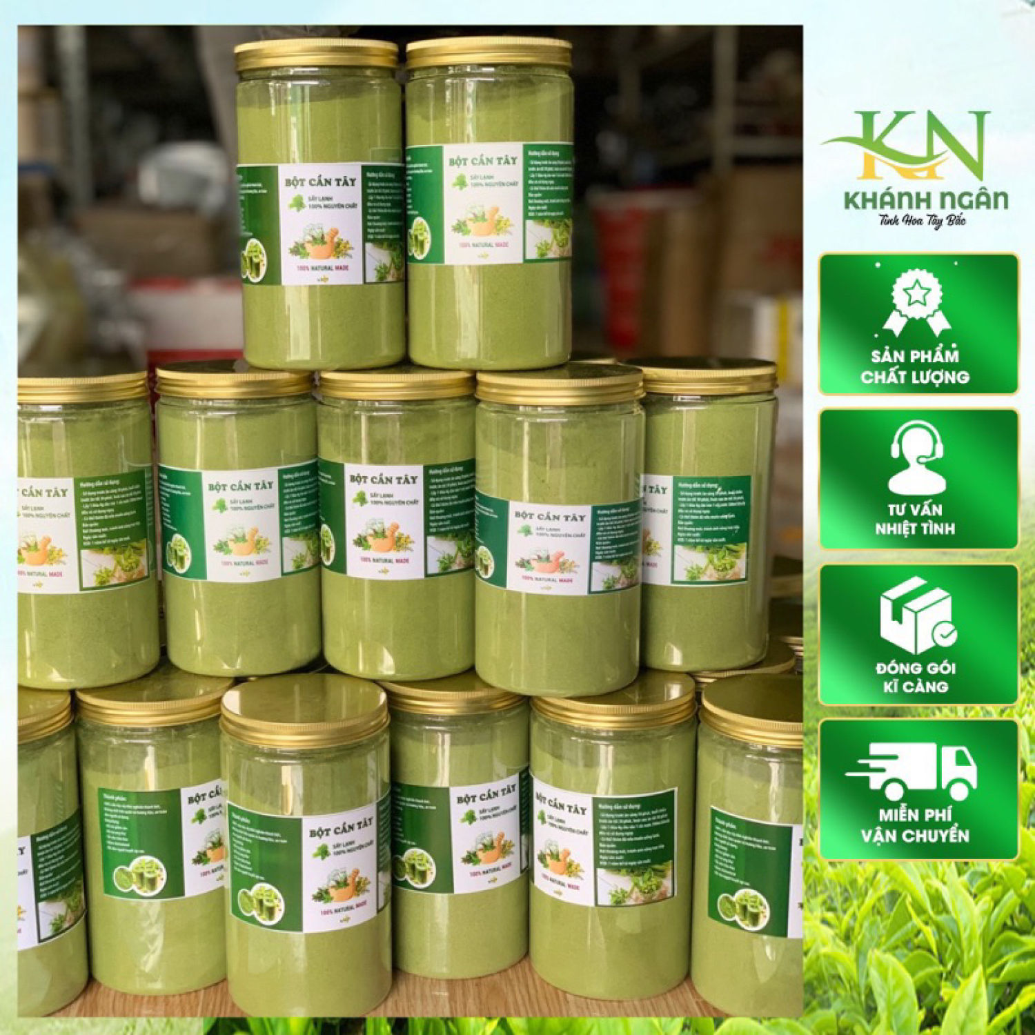 Bột cần tây nguyên chất sấy lạnh thượng hạng. Bột cần tây giảm cân giúp loại bỏ mỡ thừa, detox, làm đẹp da.