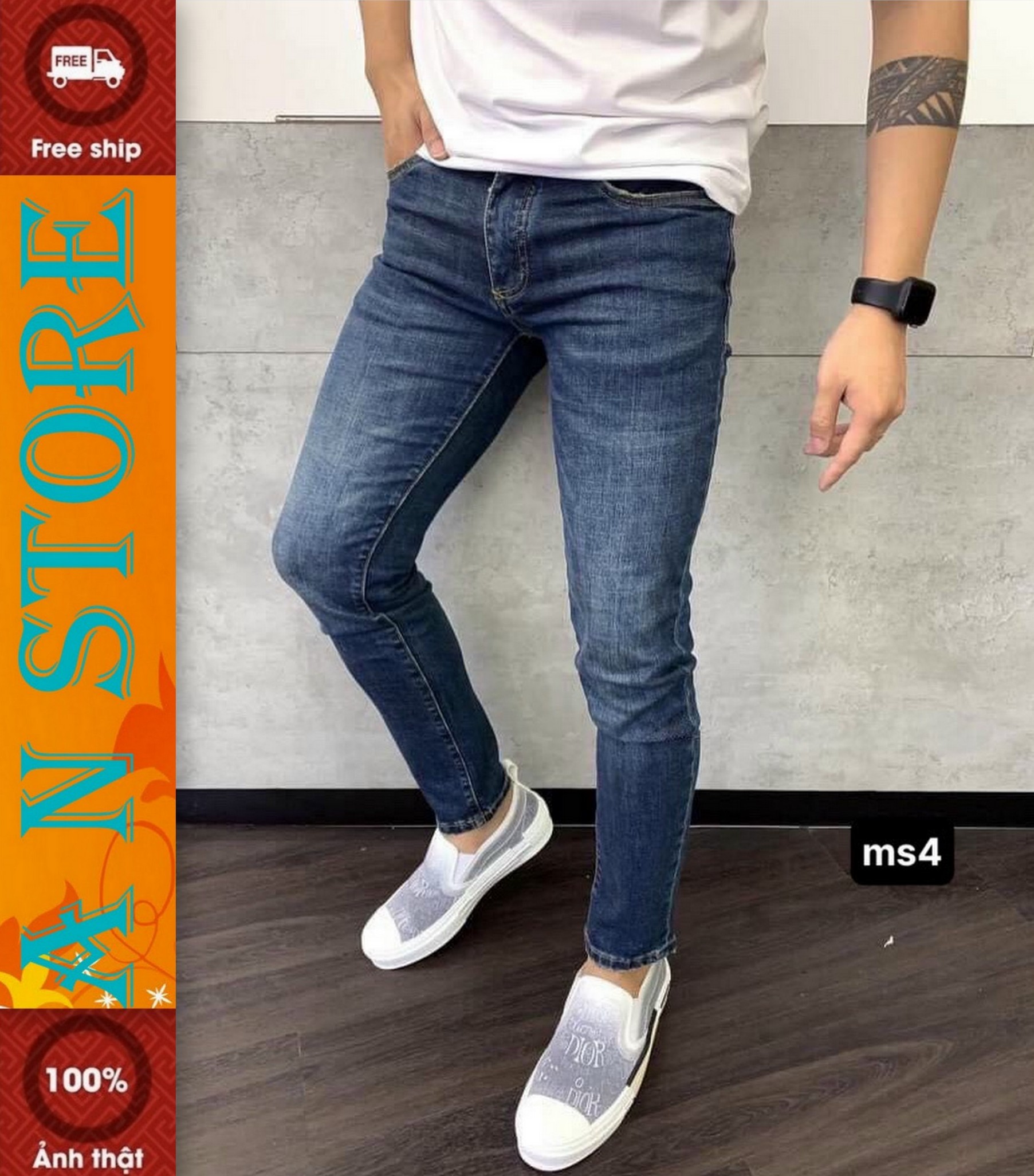 [Flash Sale 50%]quần jean nam cao cấp hàng chuẩn shop vải jean cao cấp An Nhiên Store phong cách hiện đại hàng hiệu thời trang An Nhiên Store ms003