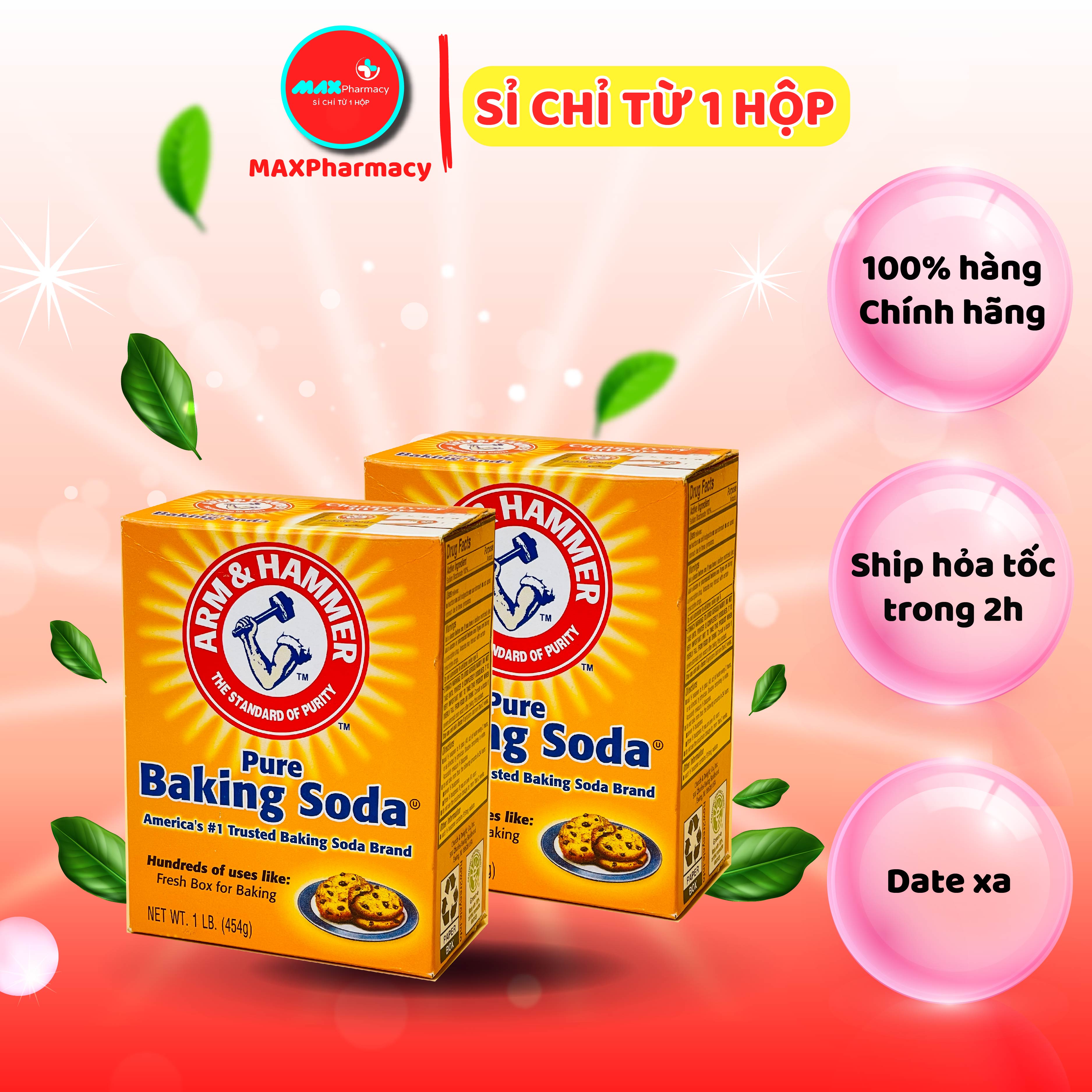 Bột đa dụng pure baking soda arm & hammer 454g - maxpharmacy