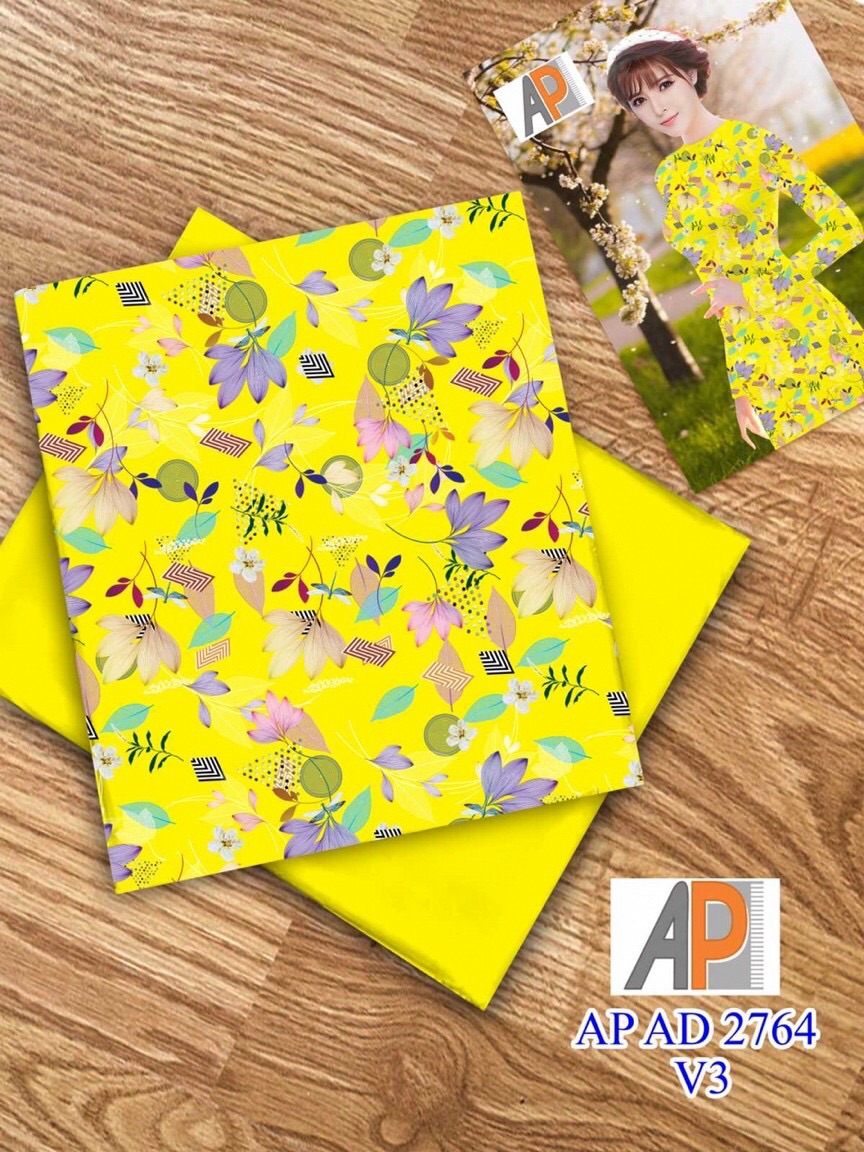 [HCM]Vải áo dài in chiếc lá nhỏ