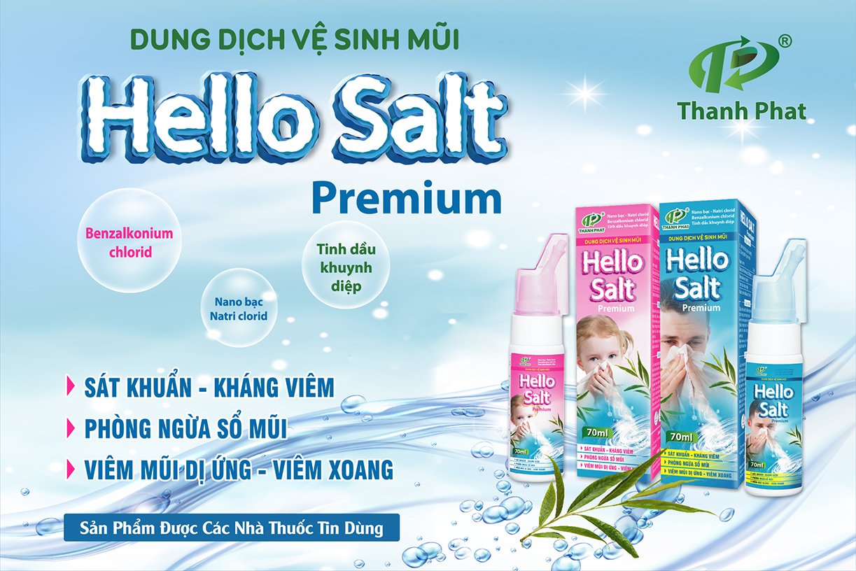 Dung Dịch Vệ Sinh Mũi Hello Salt Premium - Dung tích 70ml/chai