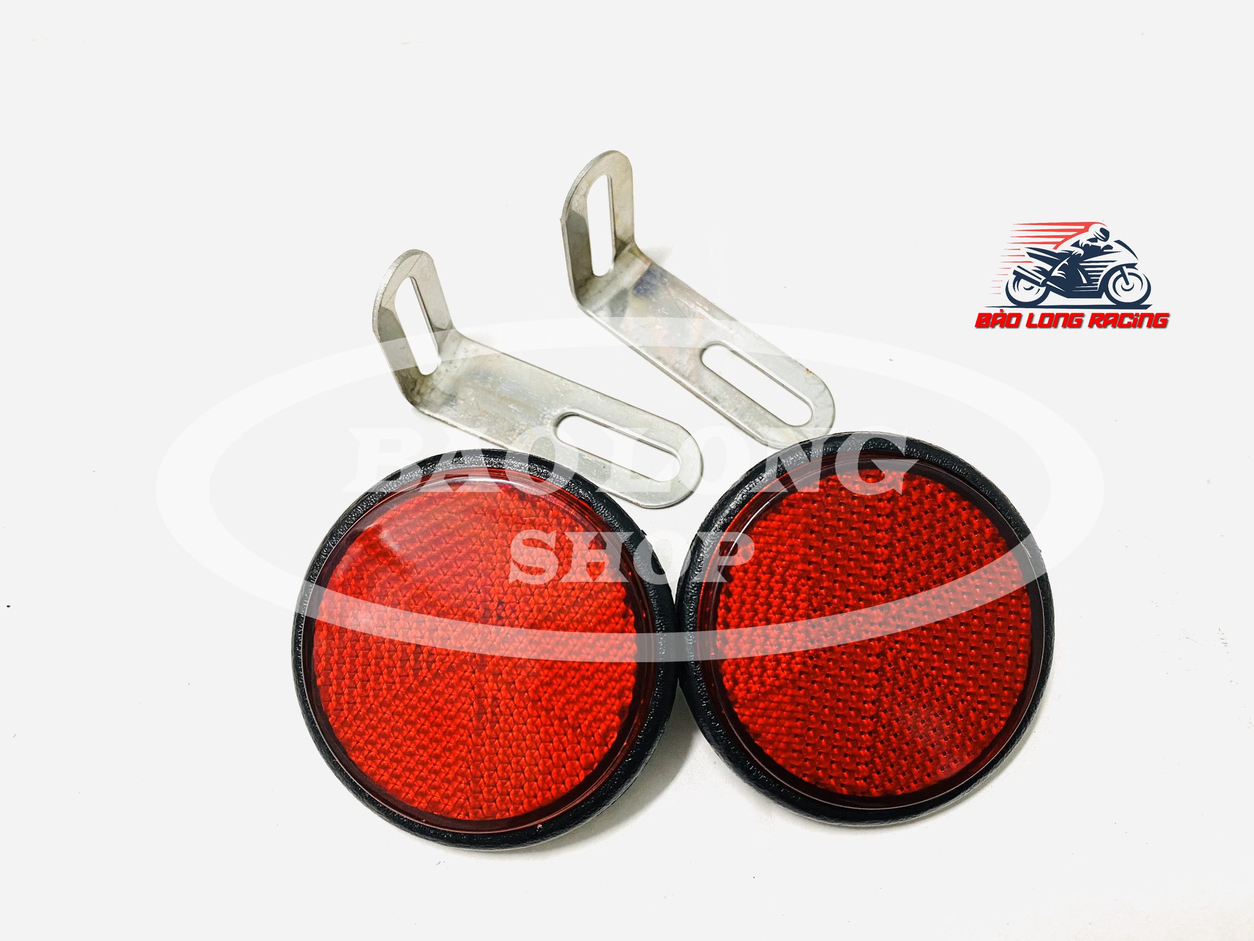 Mắt Mèo Phản Quang gắn mọi loại xe máy (màu đỏ) Sau pass INOX