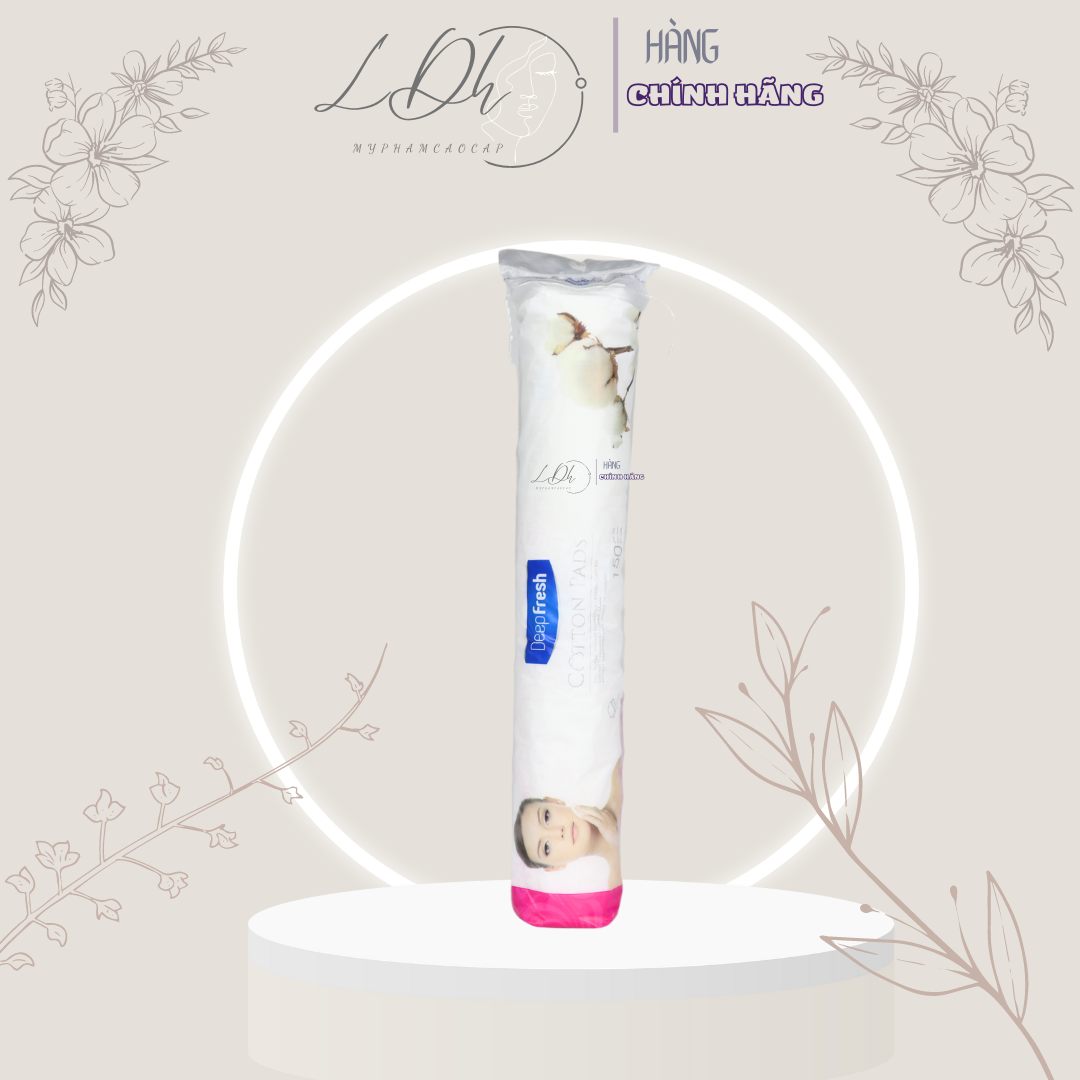 Bông tẩy trang Thổ Nhĩ Kỳ 100% cotton, không gây xơ DeepFresh Cotton Pad 150 miếng