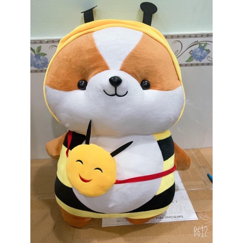 Thú bông chó shiba hoá trang ong vàng siêu TO quà từ Friso