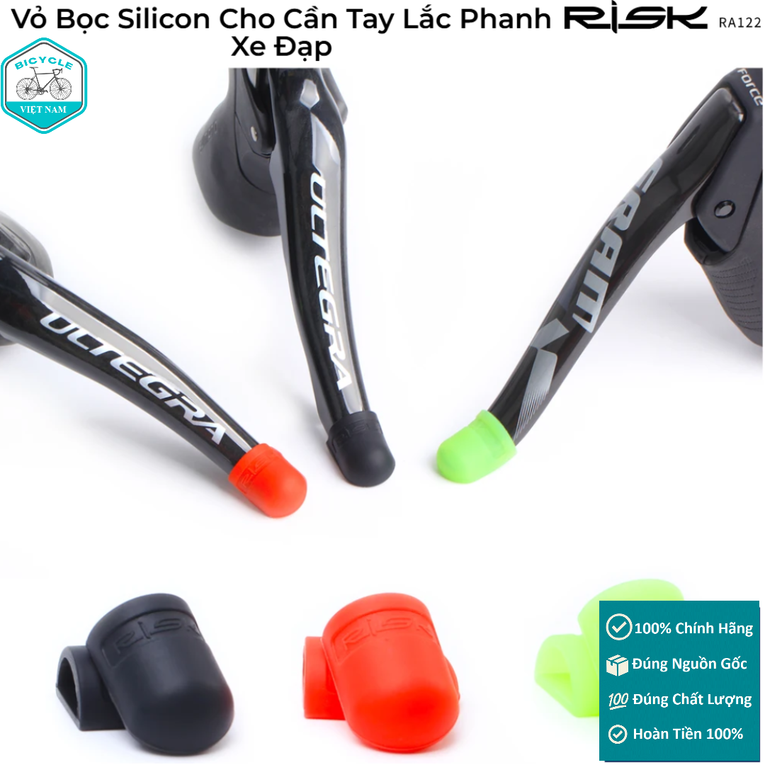 Vỏ Bọc Silicon Cho Cần Tay Lắc Phanh Xe Đạp RISK RA122 – Chống Trượt, Tăng Cảm Giác Phanh