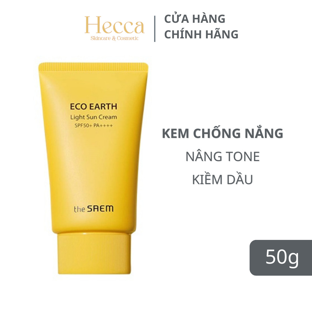 Kem Chống Nắng Ngăn Ngừa Tia UVA và UVB The Saem Eco Earth Sun Cream 50g