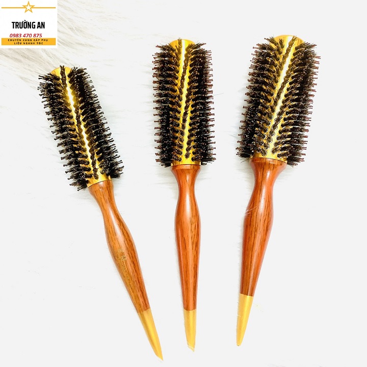 Lược tròn sấy tóc tạo kiểu cao cấp KH Lina Aluminum Round Brush SEZI NHỎ