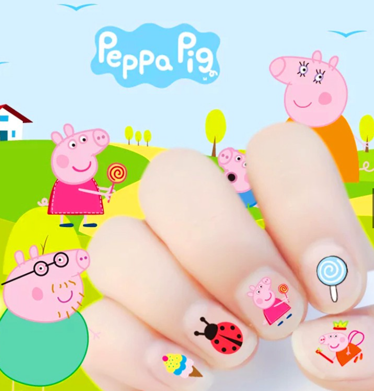Sticker dán móng tay 3D lấp lánh hình công chúa đáng yêu cho bé gái
