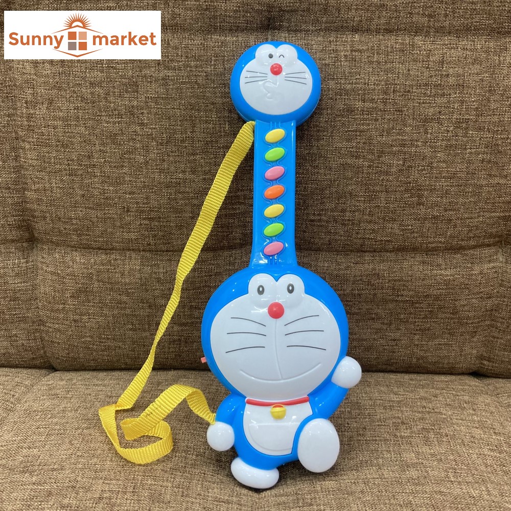 Đàn guitar Doraemon có nhạc dài 29cm tặng kèm pin cho bé, đồ chơi đàn ghi ta Đô rê mon