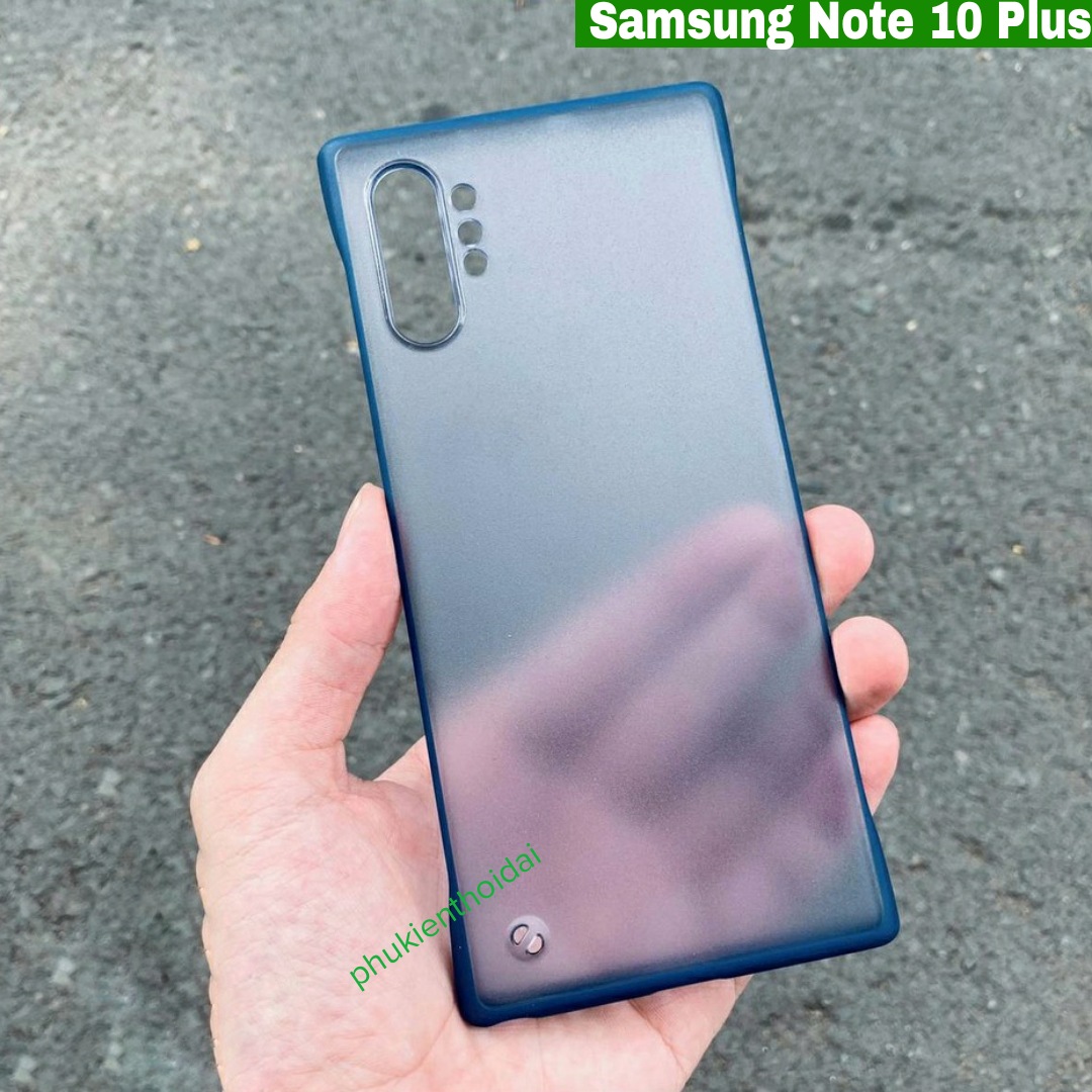 Ốp lưng samsung note 10 plus nhám mờ nửa cạnh siêu mỏng