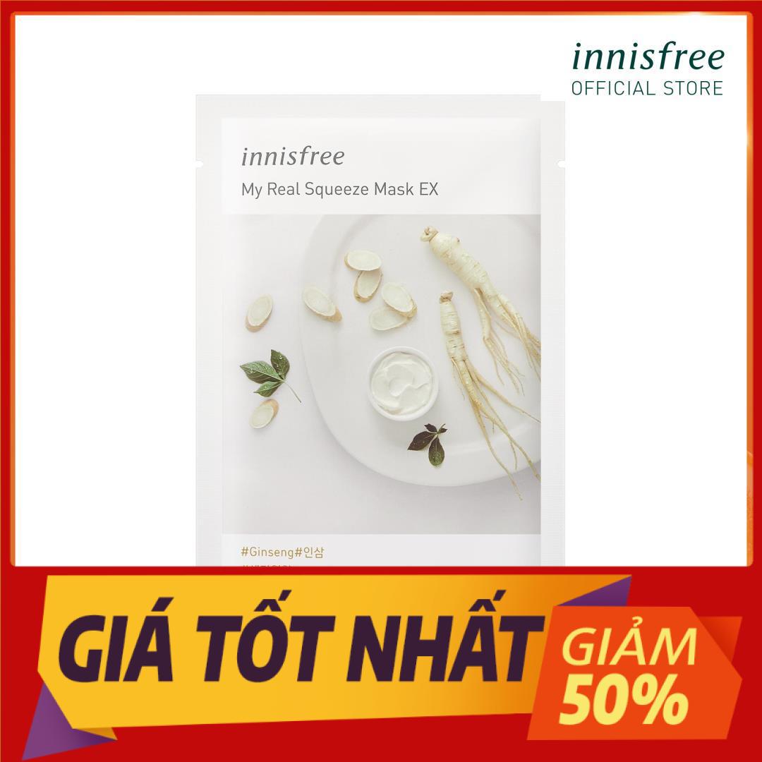 [HCM]❤️ Combo 10 Miếng Mặt nạ giấy nuôi dưỡng & phục hồi da từ nhân sâm Hàn Quốc Innisfree My Real Squeeze Mask Shop Quỳnh Huy
