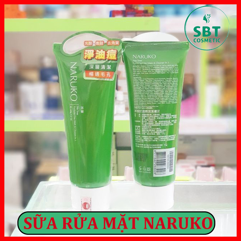 [ Giá Cực Sốc ] Sữa Rửa Mặt Naruko Tràm Trà 120 Gr – Làm Sạch Da Mặt, Tẩy Da Chết, Dùng Làm Mặt Nạ Bùn