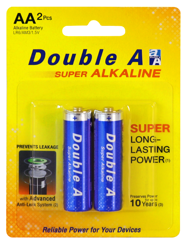 Vỉ 2 viên pin AA Double A Super Alkaline