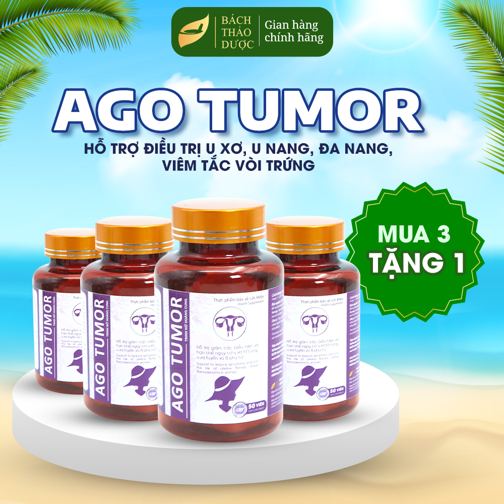 Ago Tumor hỗ trợ lạc nội mạc tử cung, Tiêu u nang, u xơ, u lạc nội mạc, u vú... đa nang buồng trứng, 50 viên