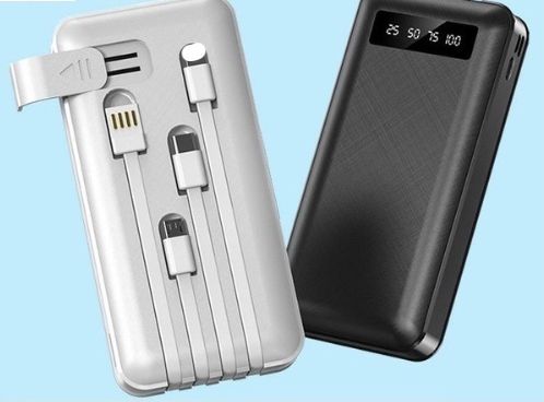 Kho sỉ - Sạc dự phòng Sendem P700 dung lượng 10000mAh tích hợp 4 dây sạc có đèn Led báo pin