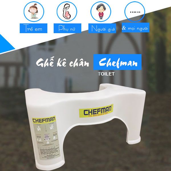 Ghế để chân toilet chống táo bón Chefman - Ghế kê chân - ghế chống táo bón