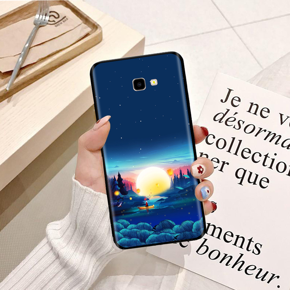 Ốp lưng điện thoại samsung j3 2018/ j4/ j4 plus/ j4 core/ j5/ j5 2016/ j5 prime/ j5 pro/ j6 2018/ j6 plus 2018 silicon dẻo hình bst trăng xanh
