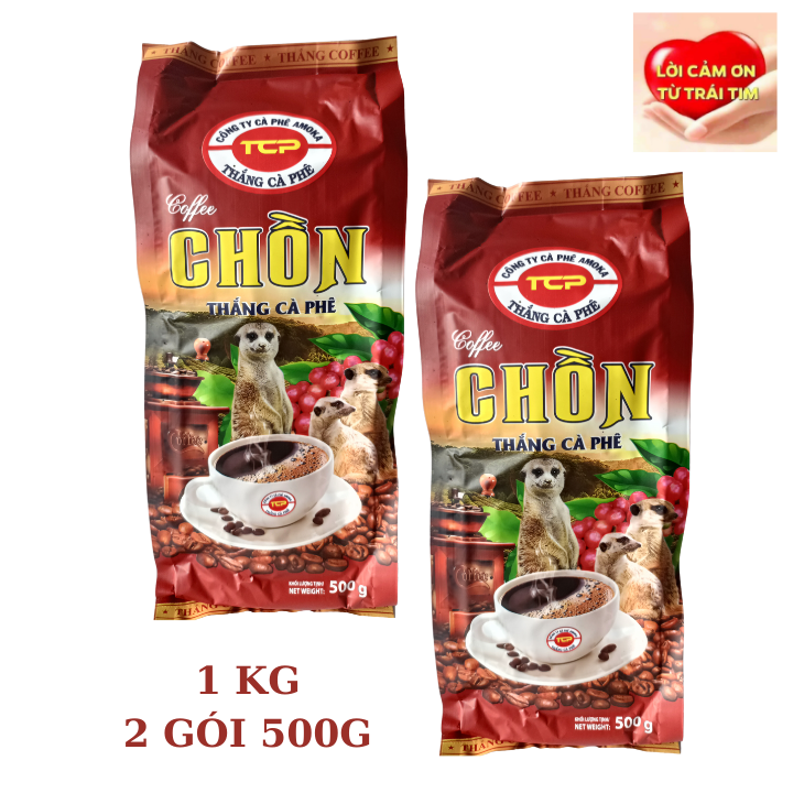 - 1 kg cà phê chồn ban mê rang xay pha phin