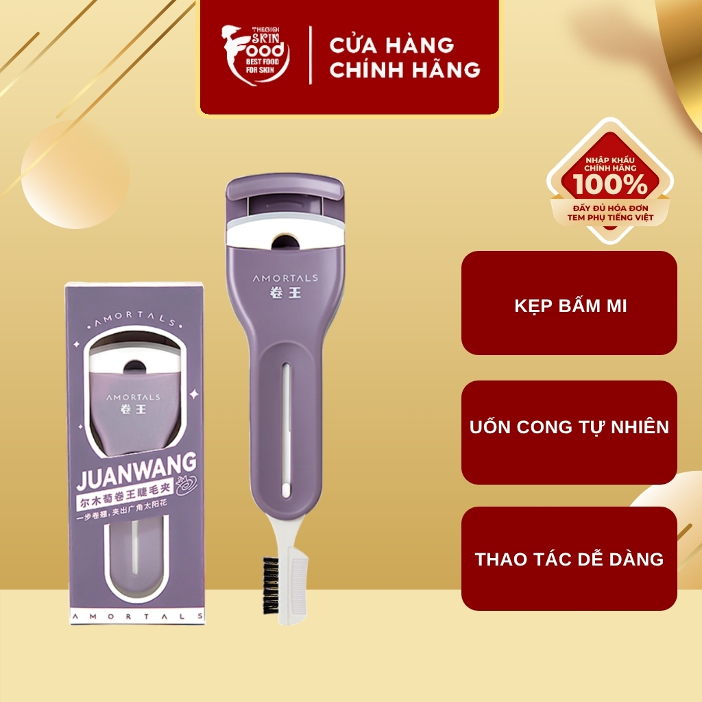 Bấm Mi Amortals Có Đầu Chuốt Mi Kèm Đệm Thay Thế Curl Master Eyelash Curler ThegioiSkinfood