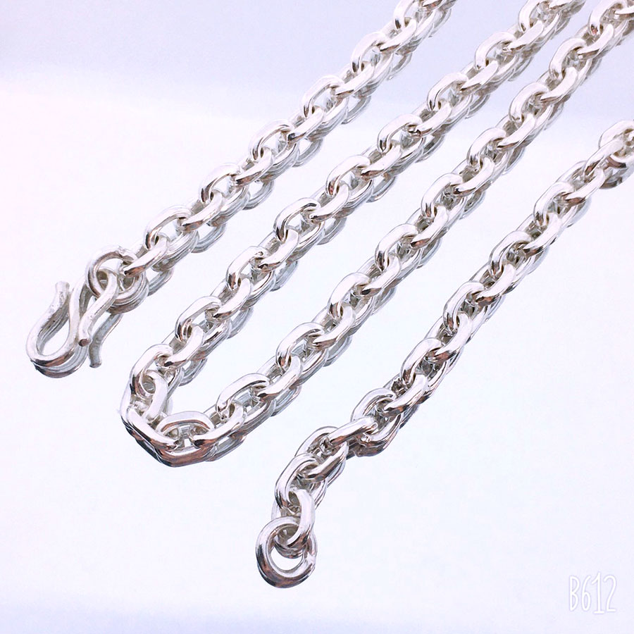 Dây chuyền nam mắt đơn vuông bạc ta cao cấp Liên Minh Shop - LMNA6