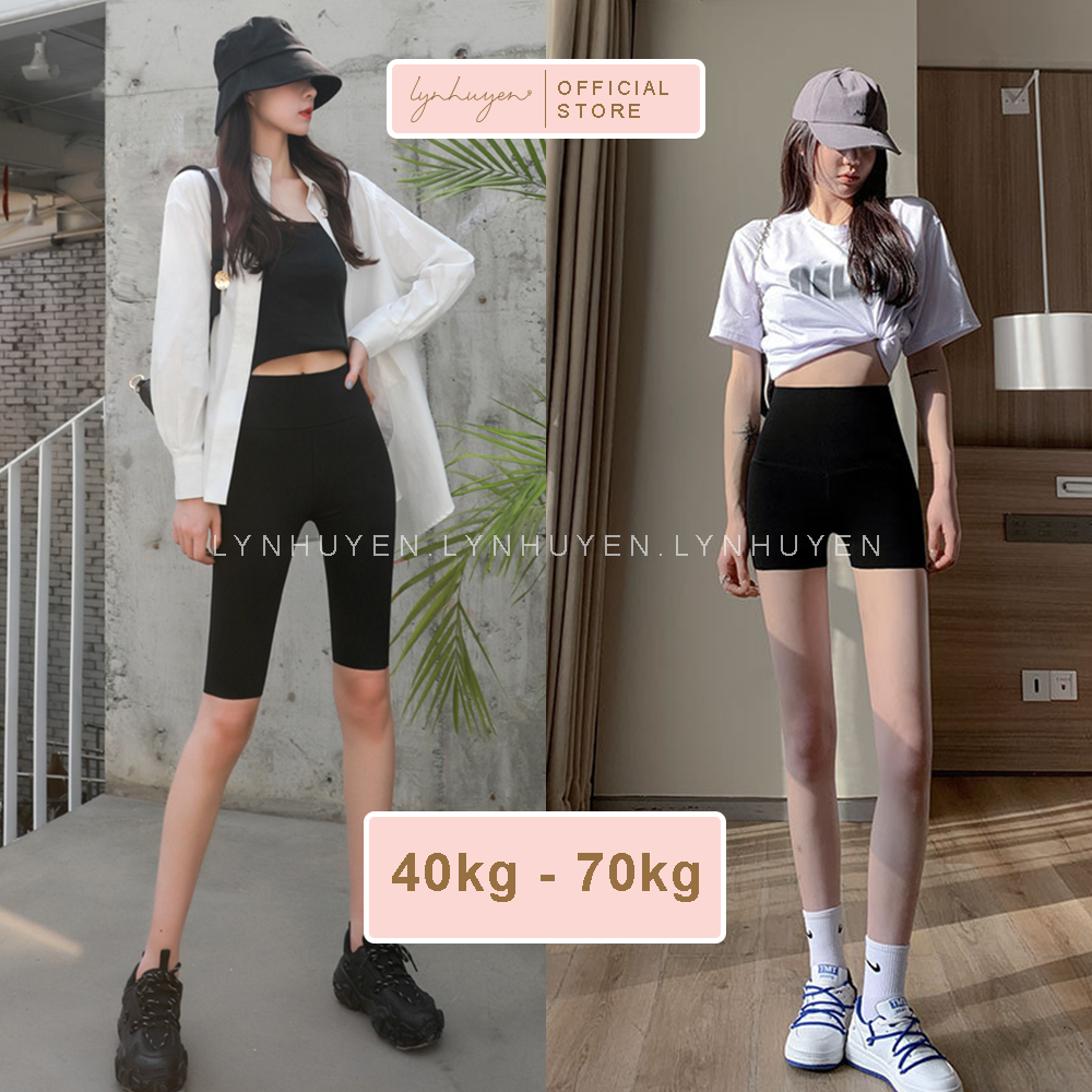 Quần legging lửng đùi nữ nâng mông cạp cao lynhuyen q007