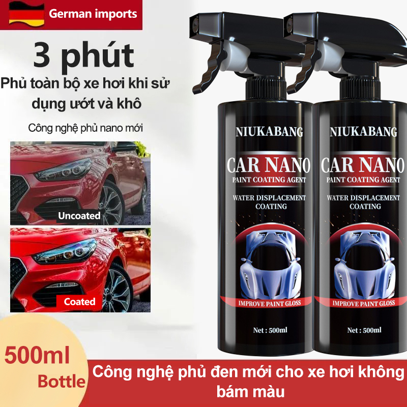 Chai 500ml Phủ Bóng Nano Hiệu Ứng Lá Sen Chống Nước Chống Trày Xước Cho Ô Tô sơn xe đánh bóng bóng xe hơi xịt bảo vệ sơn xe xịt phủ bóng Bình xịt phủ nano Xịt đánh bóng xịt kính sơn bóng ô tô chất chống thấm Lớp phủ gốm nano