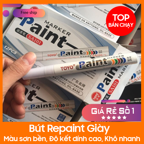 [HCM]Bút Repaint Đế Giày Trắng Đen Chính Hãng Toyo