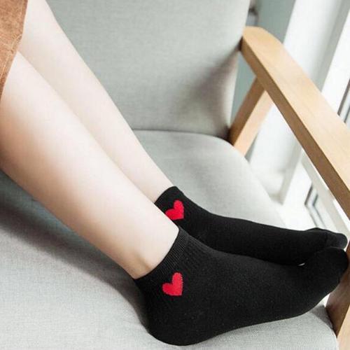 Combo 10 đôi tất in hình trái tim siêu hot