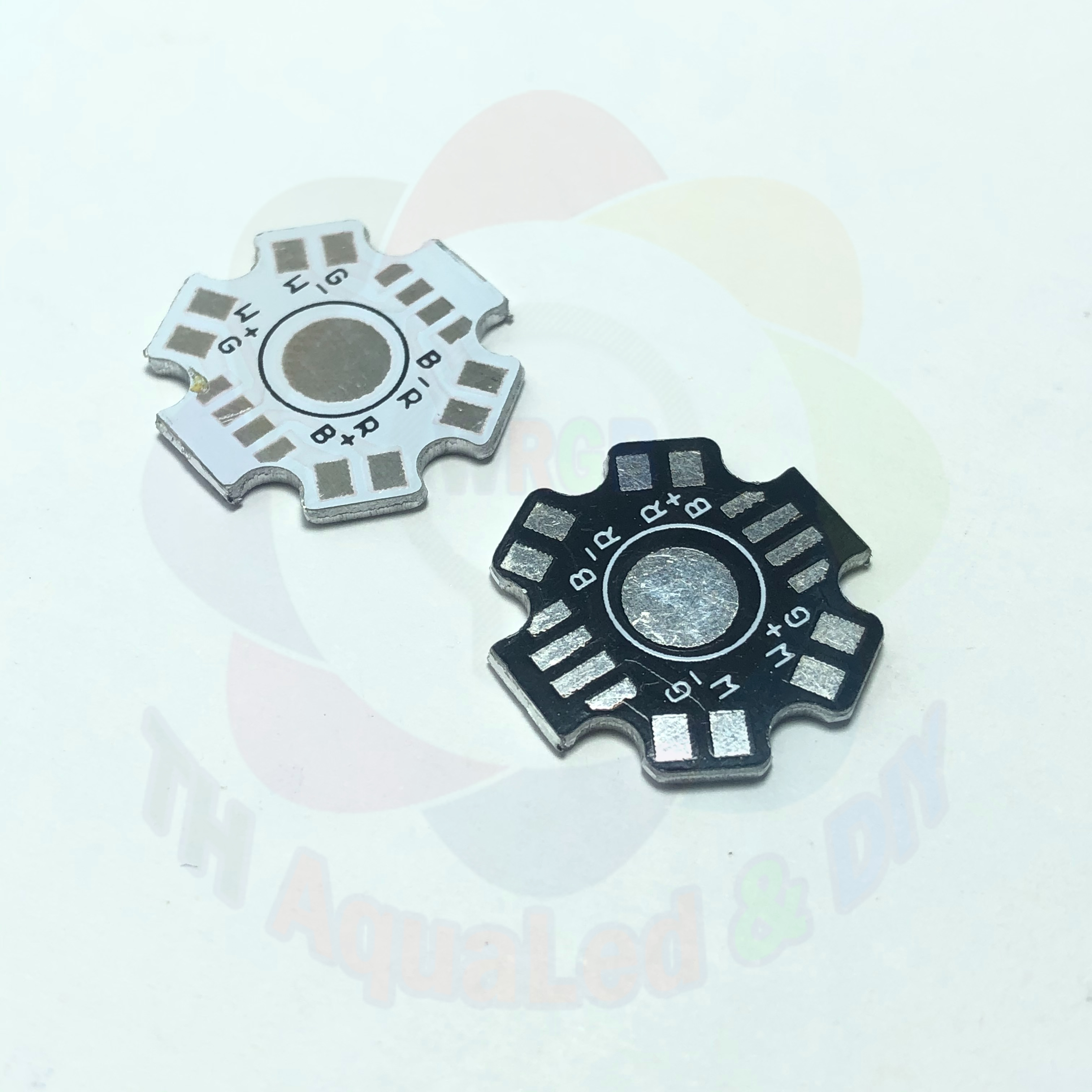 Mạch LED đơn 4 kênh WRGB 20mm 8 chân, sử dụng cho chip led Luxeon WRGB 4 kên, điều chỉnh màu qua thiết bị điều khiển