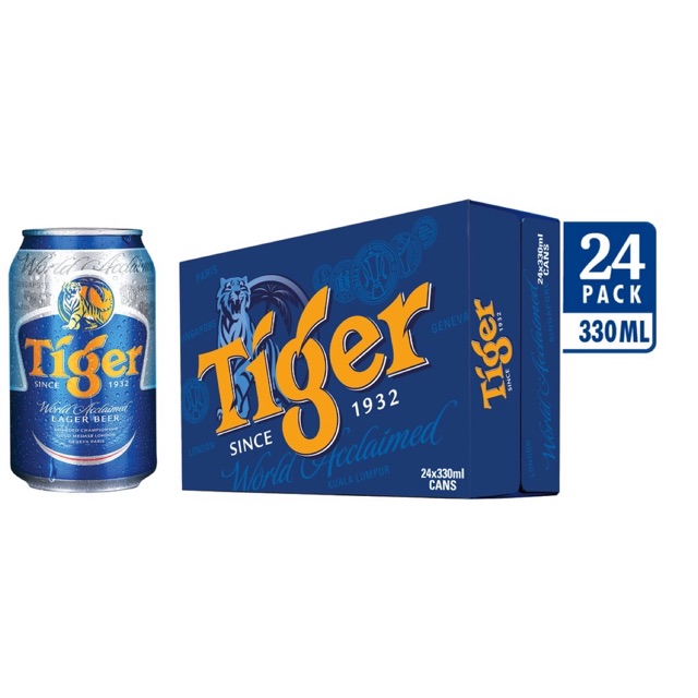 Thùng Bia Tiger 24 Lon / 1 Thùng Date Mới
