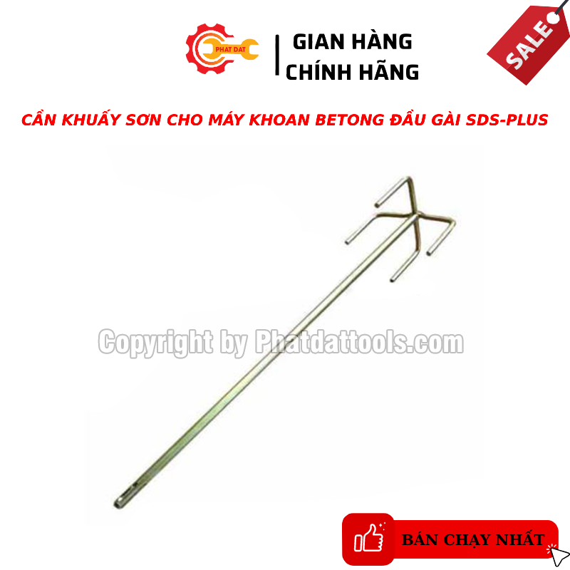 Cần khuấy sơn bả cho máy khoan betong đầu gài SDS-Plus-Mũi khuấy sơn lắp cho máy khoan betong