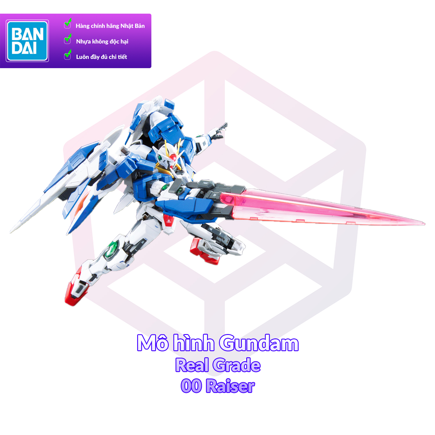 7-11 12 VOUCHER 8%Mô Hình Gundam Bandai RG 18 Gundam 00 Raiser 1 144