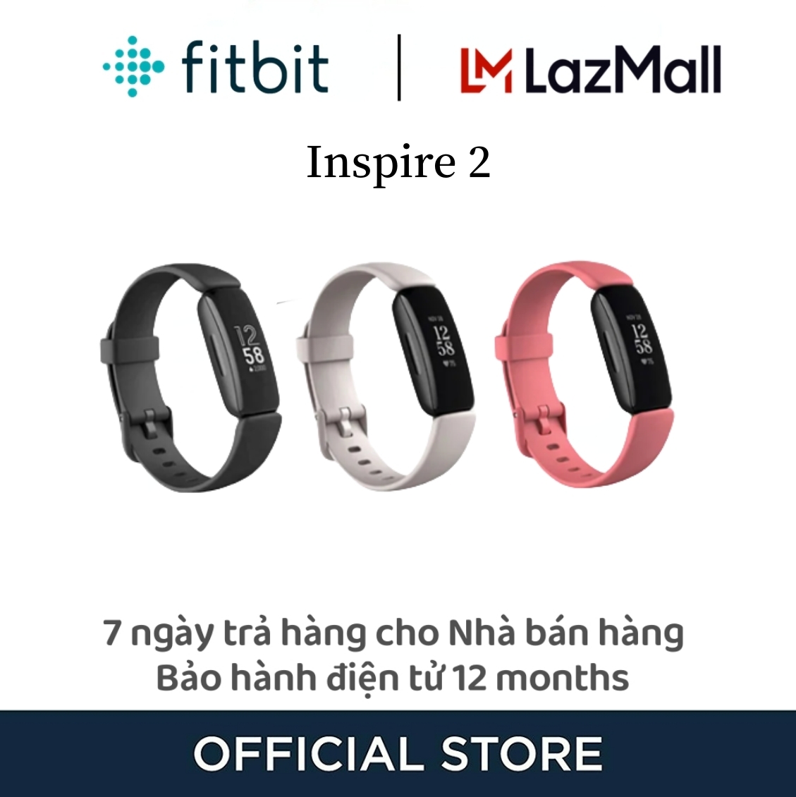 【48 giờ vận chuyển 100% Chính hãng Hàng chính hãng 100% Fitbit Inspire 2 Sức khỏe&Thể dục Tracker
