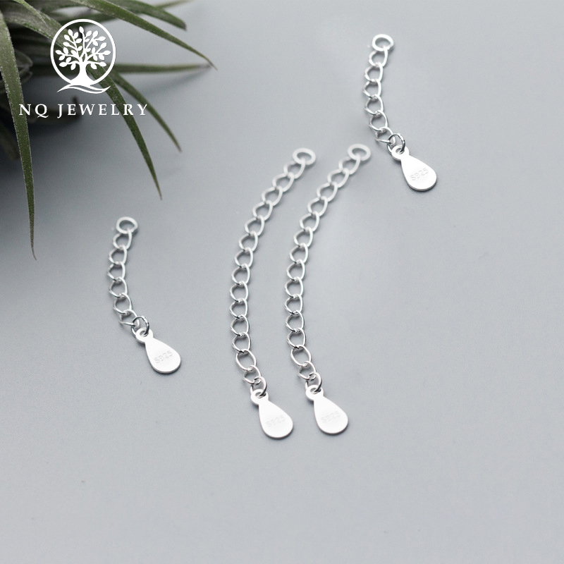 Charm bạc dây xích trang trí hình giọt nước - NQ Jewelry