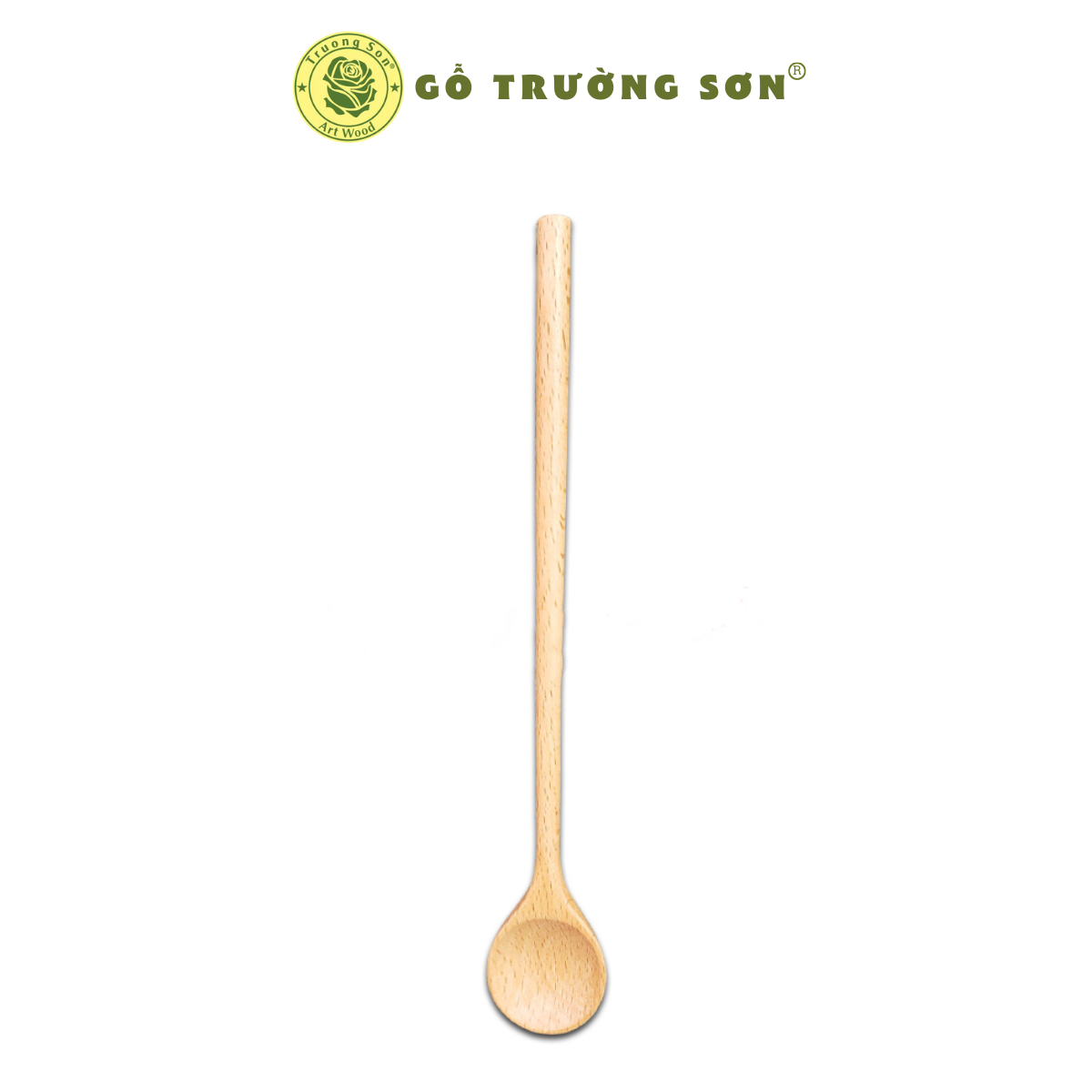Muỗng Gỗ Beech Tròn Lớn Dùng Khuấy Các Loại Đồ Uống ( 20 x 3.2 cm ) - Đồ Gỗ Nhà Bếp Thương Hiệu Trường Sơn