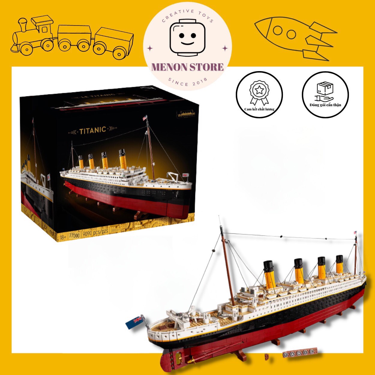 Đồ chơi lắp ráp 8998 77900 82996 10294 Mô hình Tàu Titanic siêu to (Non Lego)