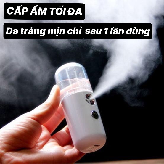 [HCM][HÀNG LOẠI 1] MÁY XỊT KHOÁNG XÔNG DA MẶT TỰ ĐỘNG NANO MINI CẦM TAY HỖ TRỢ CẤP ẨM DƯỠNG DA TRẮNG MỊN TỐI ĐA - TẶNG KÈM CÁP SẠC 55K