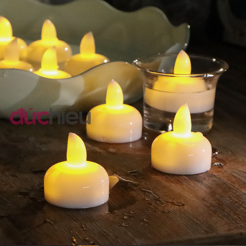 Nến điện tử thả nước dùng pin, cầu hôn, trang trí decor nhà hàng khách sạn Spa – Đức Hiếu Shop