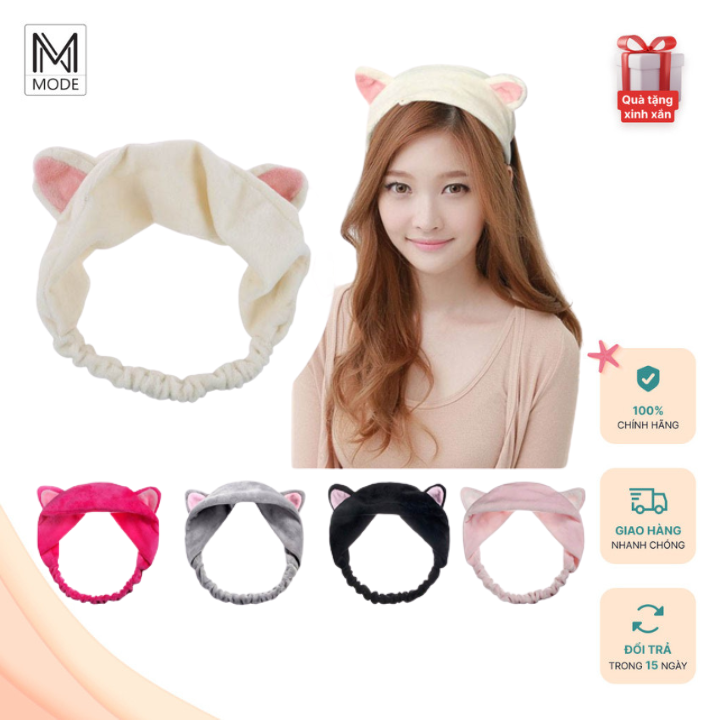 Băng Đô Tai Mèo Siêu Cute Thiết Kế Xinh Xắn Nhẹ Nhàng Dễ Thương Bờm Tóc Tai Mèo Turban - Ngocmode