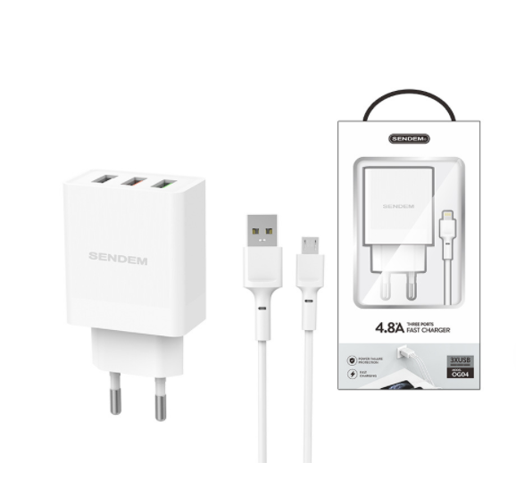 Sendem 4.8A type-c qc3.0 sạc nhanh điện thoại di động cho Apple Android Type-C sạc nhanh