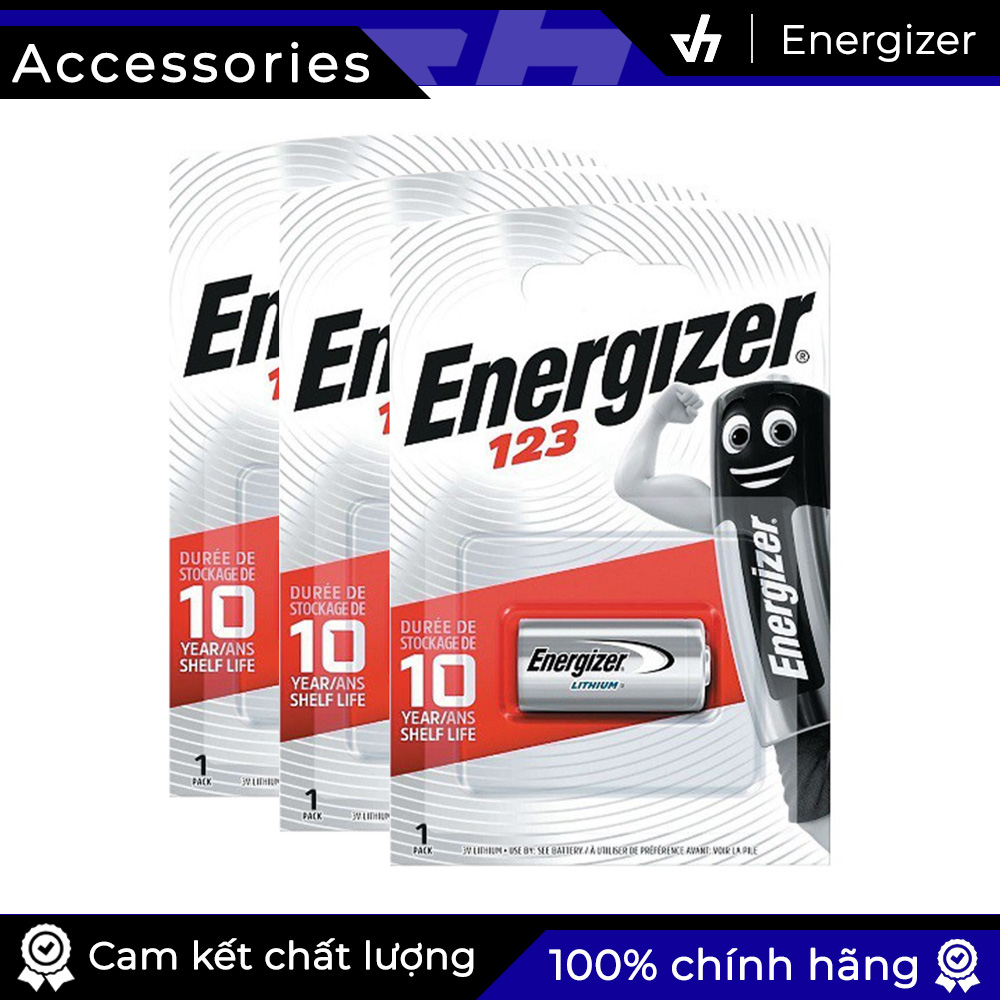 Combo 3 pin energizer 123 lithium 3v