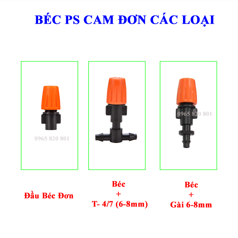 Béc phun sương CAM 1 hướng các loại