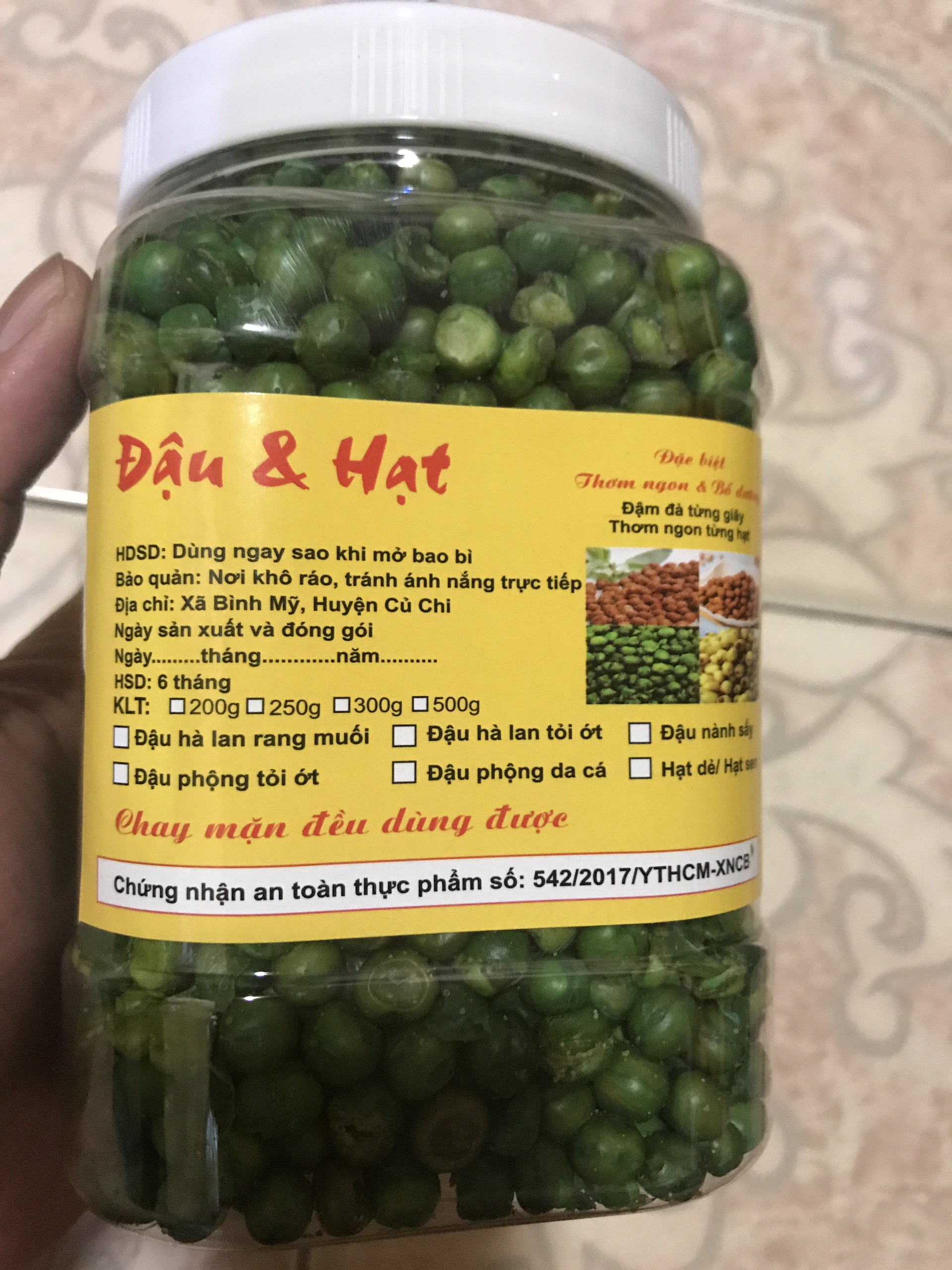 ĐẬU HÀ LAN RANG MUỐI - 500gram
