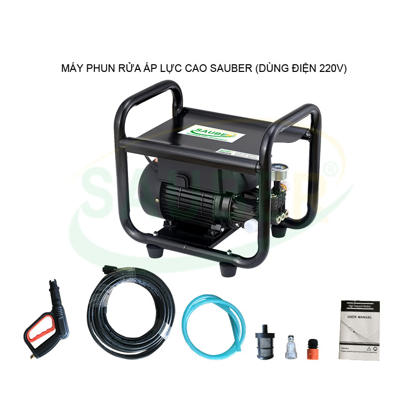 Máy xịt rửa áp lực cao sauber - dụng cụ vệ sinh pin mặt trời, kính độ cao, tưới cây, rửa sân,...